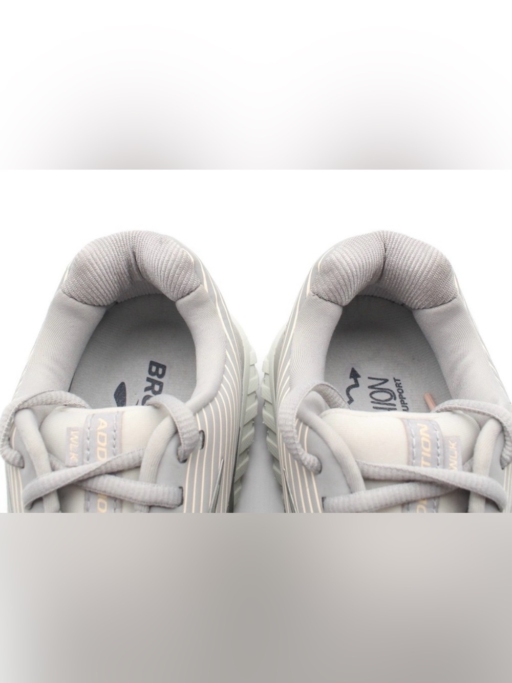 Brooks Women's Pale Gray Perforated Walking Sneakers - Picture 5 of 10